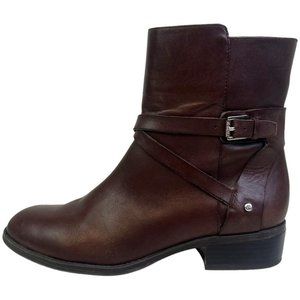 Ralph Lauren Marisol Saddle Boots Sz 8 Brown Supple Leather Strap Ankle Booties